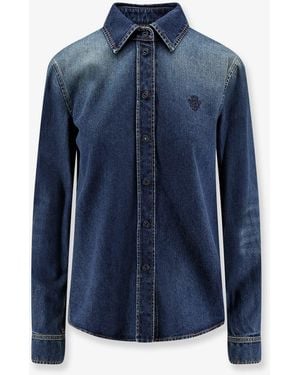 Gucci Denim Shirt With Embroidery - Blue