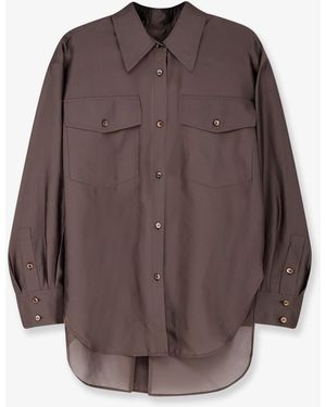 R2W Amora Organza Shirt - Brown