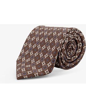 NUGNES 1920 Silk Tie - Brown