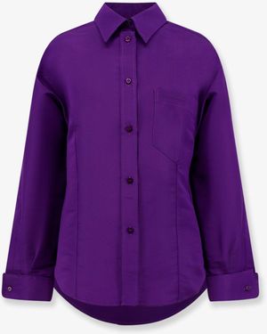 Balenciaga Silk Shantung Shirt - Purple