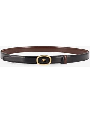 Celine Leather Belt - White