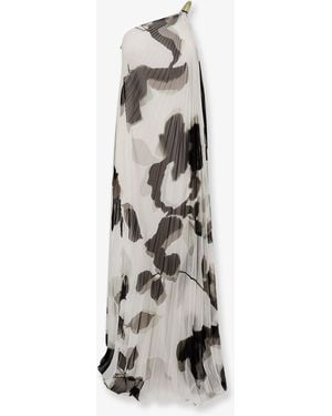 Max Mara Mxefuggito Pleated Long Dress - White