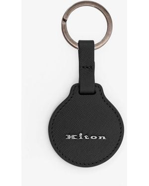 Kiton Leather Keyring - White