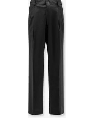 Amaranto Virgin Wool Blend Pants - Black