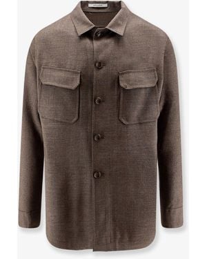 Tagliatore Calvin Virgin Wool Shirt/Jacket - Brown
