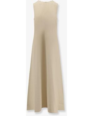 TOTEME Woven Stripes Viscose Long Dress - Natural