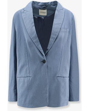Closed Virgin Wool Blend Blazer - Blue