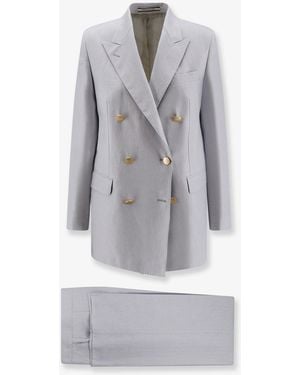 Tagliatore Jasmine Linen Suit - Grey