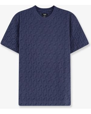 Fendi Ff Cotton T-Shirt - Blue