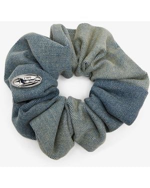 DIESEL Denim Bangle Scrunchie Hair Tie - Blue