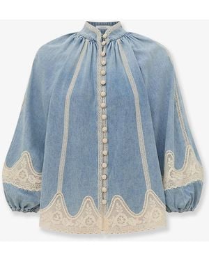 Zimmermann Fairlight Denim Shirt - Blue
