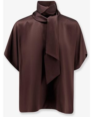 Brunello Cucinelli Silk Top - Brown