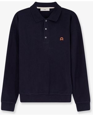 DUNST Polo Con Patch Logo - Blu