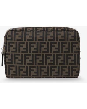 Fendi Superlight Ff Zucca Fabric Beauty Case - Gray