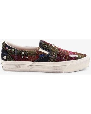 Vans Ls Classic Slip On Sneakers With Studs - White