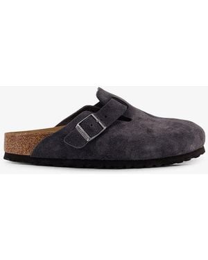 Birkenstock Suede Boston Sandals - Grey