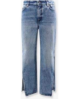 Loewe Paula's Ibiza- Denim Jeans With Side Embroidered Logo - Blue