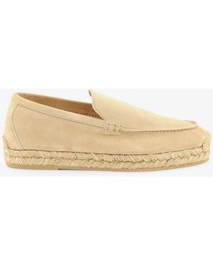 Loro Piana Seaside Walk Suede Loafers - Natural