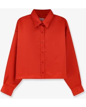 Frankie Shop Arlen Satin Boxy Shirt - Red