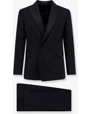 Corneliani Double-Breasted Virgin Wool And Mohair Tuxedo - Blue