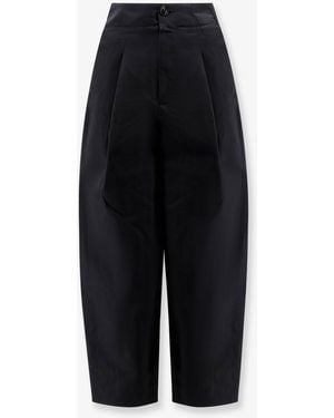 Soeur Daley Organic Cotton And Linen Trousers - Black