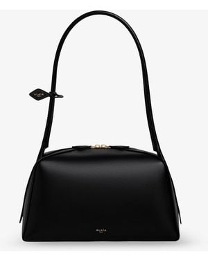 Alaïa Bouledogue Leather Shoulder Bag - Black