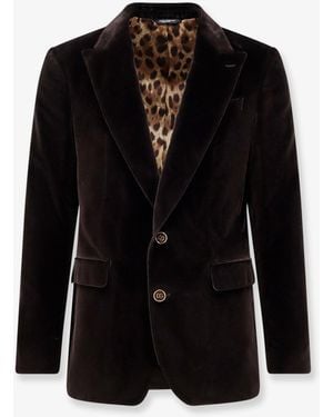 Dolce & Gabbana Velvet Blazer - Black