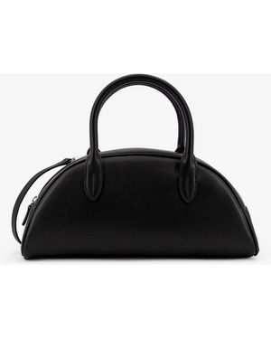 DUNST Classic Bowling Leather Shoulder Bag - Black