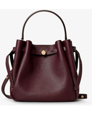 Tory Burch Romy Leather Bucket Bag - Purple