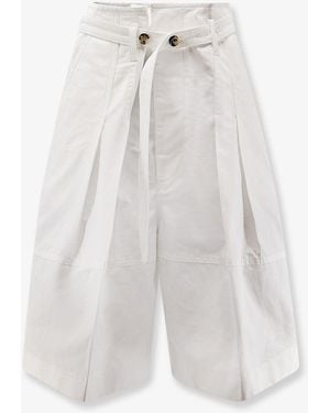 Bottega Veneta Cotton Bermuda Shorts - White