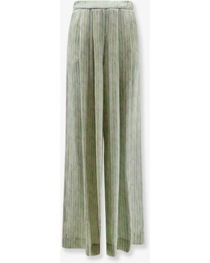 BYE Firenze Viscose And Rayon Trousers - Green