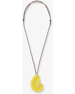 MATA STUDIO Conchiglia Glazed Ceramic Necklace - White