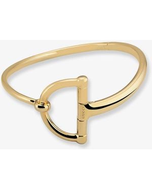 Gucci Half Horsebit Necklace - Metallic