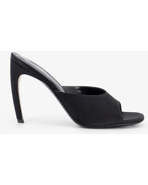 The Attico Betta Satin Sandals - Black