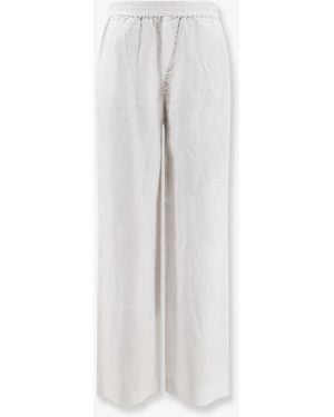 Closed Linen Trousers - White