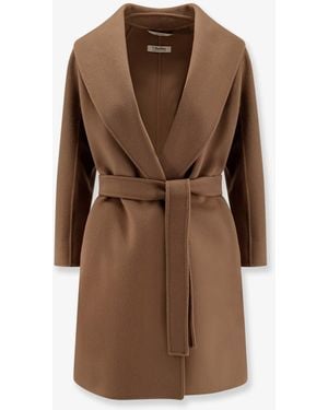 Max Mara Messi Virgin Wool Coat - Brown