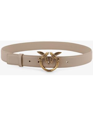 Pinko Leather Belt - Natural