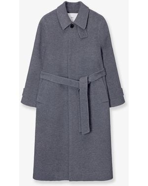 DUNST Wool And Cashmere Blend Coat - Blue