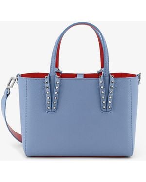 Christian Louboutin Cabata Studded Leather Crossbody Bag - Blue