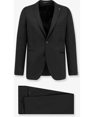 Tagliatore Single-Breasted Virgin Wool Suit - Black