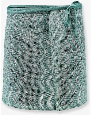Missoni Viscose Blend And Sequin Mini Skirt - Blue
