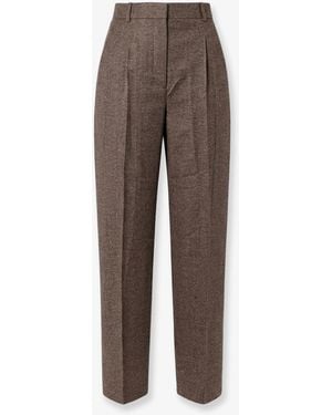 TOTEME Viscose And Certified Wool Pants - Brown