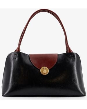 Versace Vivian Leather Shoulder Bag - Black