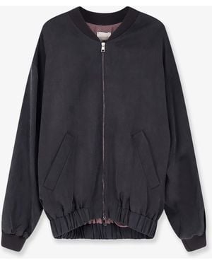 Alysi Lyocell And Linen Bomber - Blue