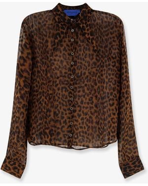 Mes Demoiselles Viscose Shirt With Leopard Print - Brown
