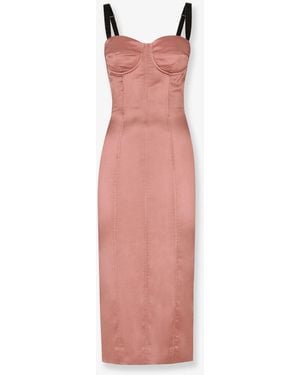Dolce & Gabbana Stretch Satin Dress - White