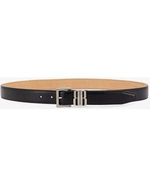 Balenciaga Bb Edit Leather Belt - White