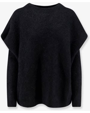 Nude Jumper With Detachable Sleeves - Black