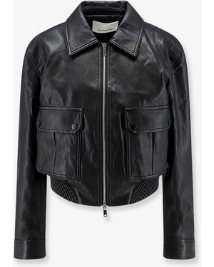 Frankie Shop Faux Leather Jacket - Black