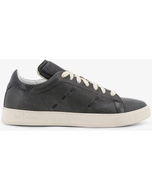 Kiton Leather Trainers With Iconic Side Stitching - White